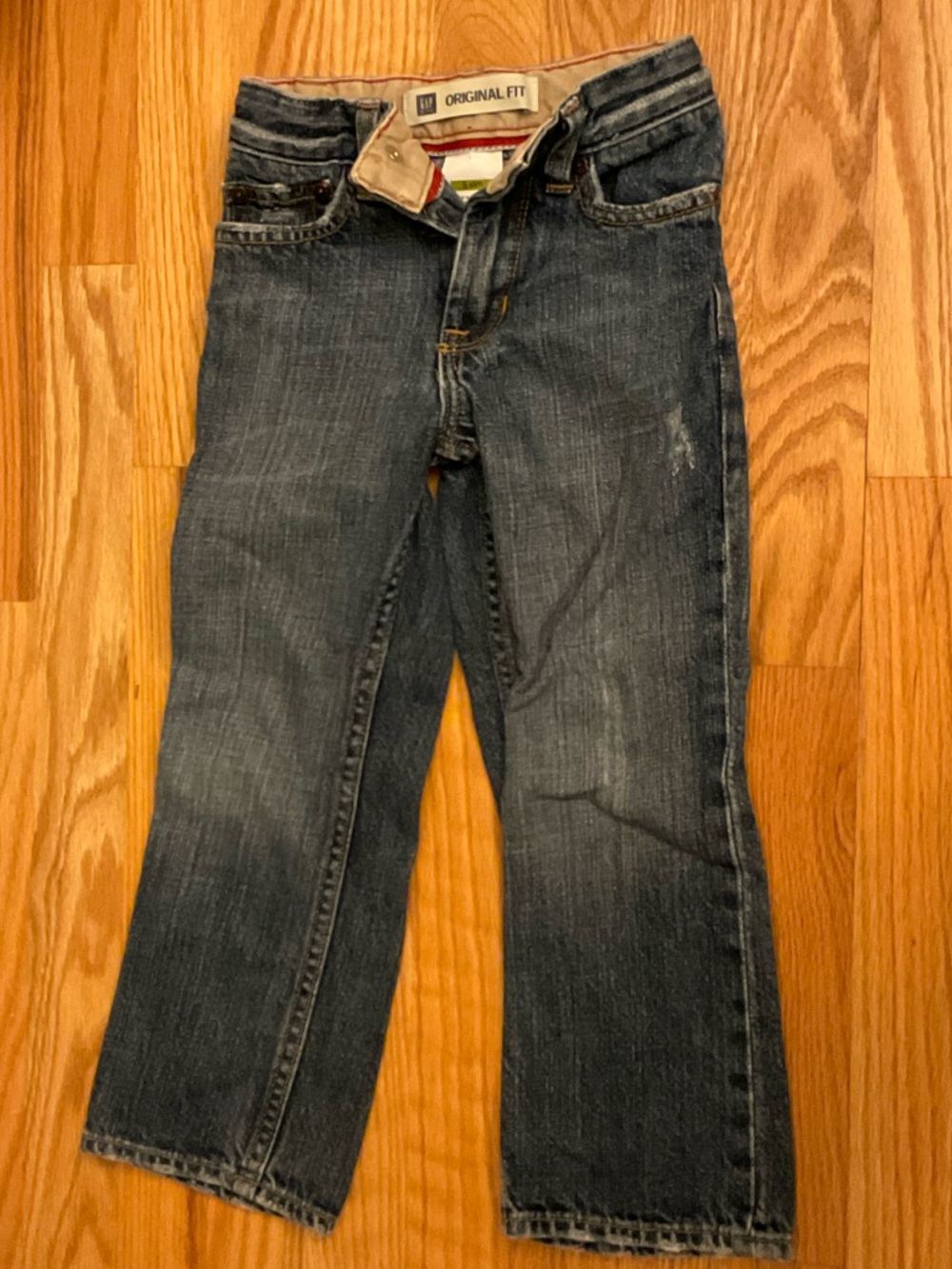 GAP KIDS Original Fit dark blue distressed denim - 5 SLIM
